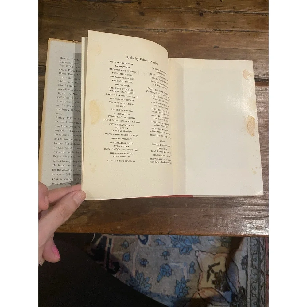 Fulton OURSLER / Behold This Dreamer 1964 By Son Autograph Director Greatest….